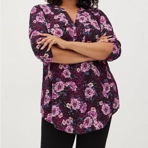 Torrid Georgette Pull Over Tunic